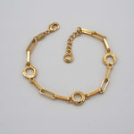 Carica l'immagine nel visualizzatore di Gallery, Vista generale del Bracciale Tuttotondo in ottone placcato in oro 18 carati della Collezione Lucilla.
