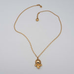 Carica l'immagine nel visualizzatore di Gallery, Collana Bollicine CACAO Jewels in ottone placcato in oro 18 carati con pendente double face.
