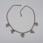 Carica l'immagine nel visualizzatore di Gallery, Collana Mille Baci CACAO Jewels in ottone placcato in palladio con cuori stropicciati.
