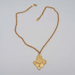 Carica l'immagine nel visualizzatore di Gallery, Collana Miraggi CACAO Jewels in ottone placcato in oro 18 carati con pendente inciso.
