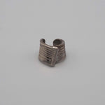 Carica l'immagine nel visualizzatore di Gallery, Vista generale dell'Earcuff Abbraccio nella variante placcata in palladio color argento.
