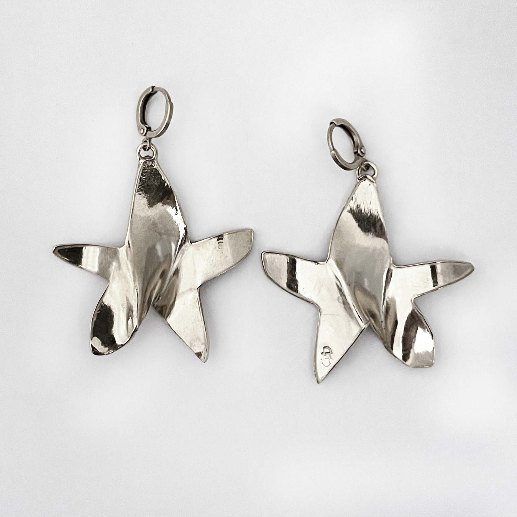 orecchini stella argento, bijox, handmade jewels, gioielli fatti a mano