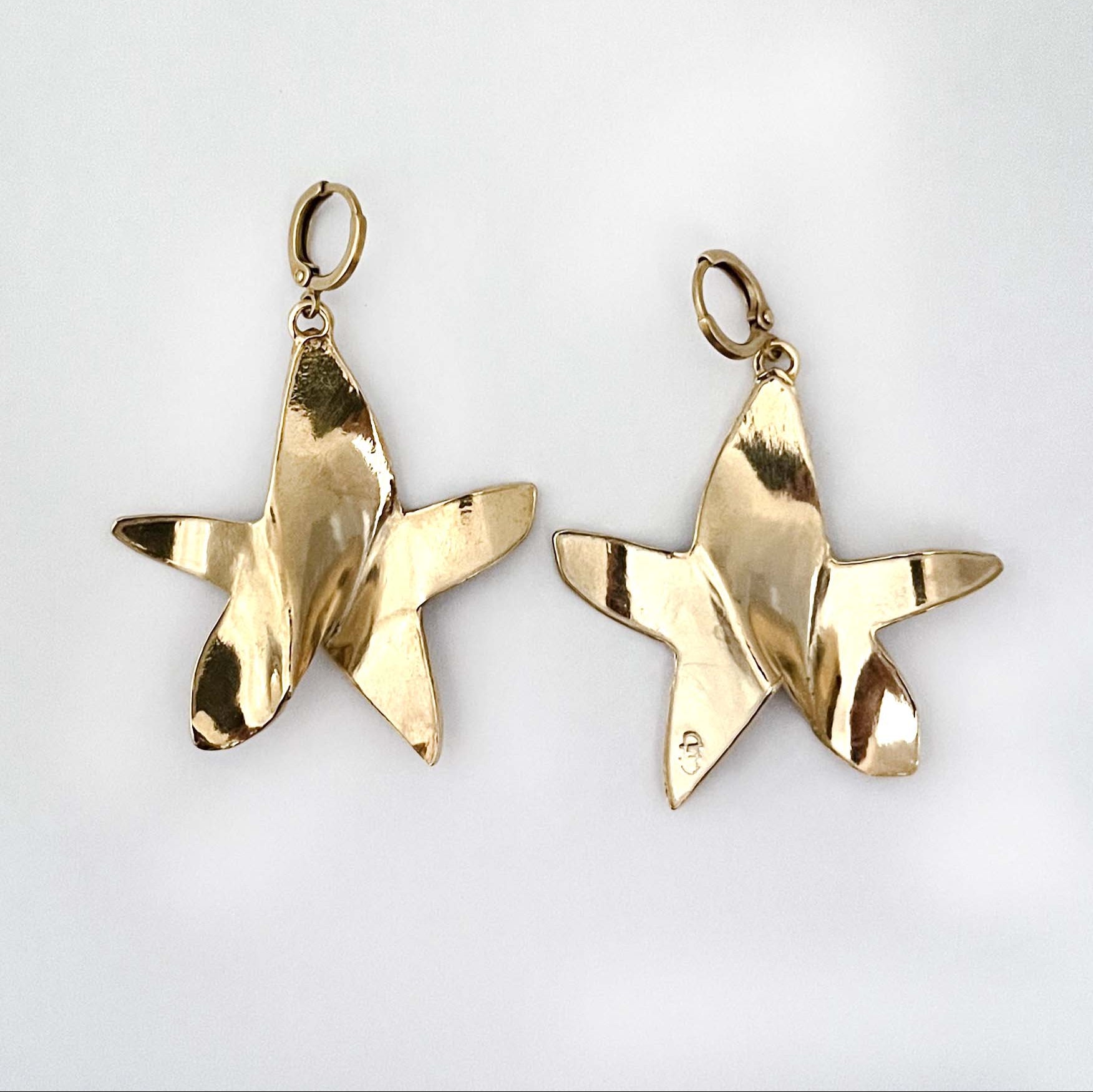 orecchini stella, gold star, bijoux, anallergici, nickel free, made in Italy