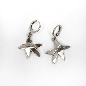 orecchini stelline, orecchini leggeri, stelle oro e argento, hand made jewels