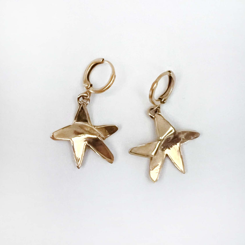 stelline, orecchini stelle, cacao jewels, orecchini galvanica oro