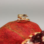 Carica l&#39;immagine nel visualizzatore di Gallery, anello pensami sempre, love story, Cacao Jewels, love, amore mio, bijoux, taglia unica, anello aperto, anni 80, natura
