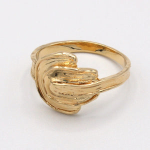 anello fasciante, ventaglio, oro, gioielli, anni 50, vintage, design, fatto a mano