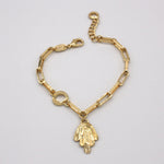 Carica l&#39;immagine nel visualizzatore di Gallery, bracciale ventaglio, cacao jewels, bracelet, gioiello ispirazione anni 50, dive americane, palma
